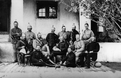 Offiziere und Generäle im Dienst während des Zweiten Anglo-Afghanischen Krieges, 1878-80 von English Photographer